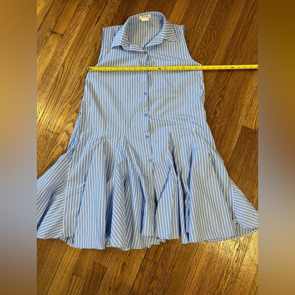 ViVI Striped Blue and White Mini Dress